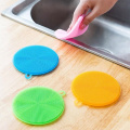 1PC Kitchen Cleaning Brush Silicone Dishwashing Brush Fruit Vegetable Cleaning Brushes Pot Pan Sponge Scouring Pads