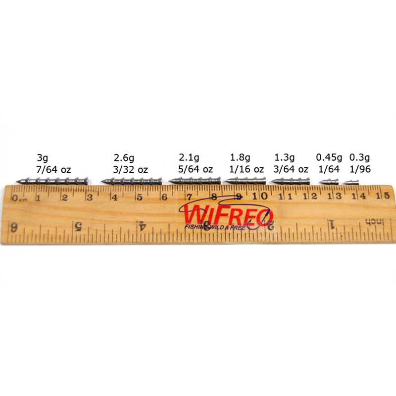 Wifreo 20PCS Tungsten Nail Pin Weight Sinker Soft Bait Insert Weights 0.3g / 0.45g / 0.9g / 1.3g / 1.8g / 2.1g / 2.6g / 3g