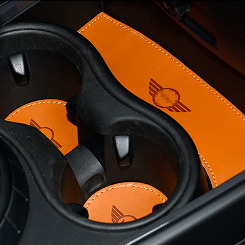 Car Cup Anti Slip Pad Mat For BMW MINI Cooper F54 F55 F56 R60 F60 Coffee Cushion Storage Groove Protect Coaster Accessories