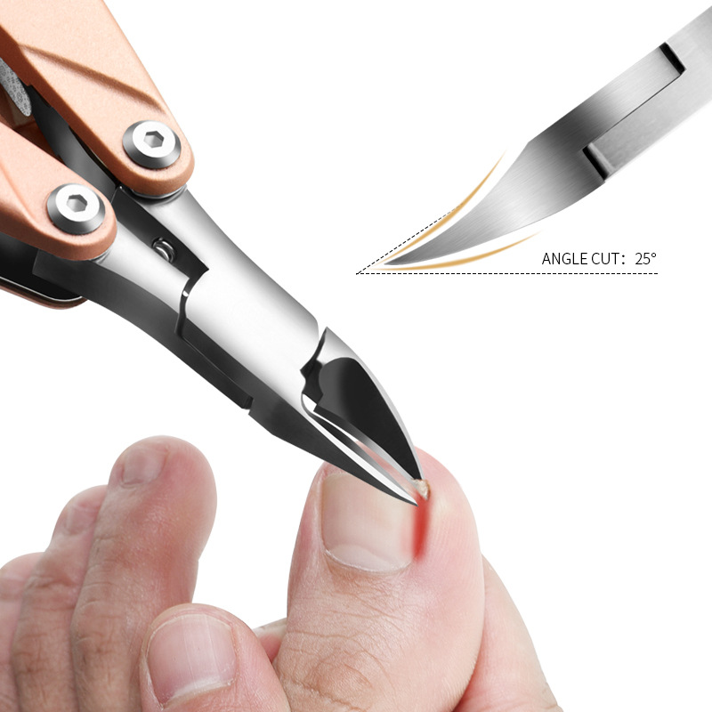 2019 New Foldable Nail Scissors Tough Hard Toe Nails Clipper Remover Nail File 3 in 1 Manicure Tools Ingrown Nail Trimmer