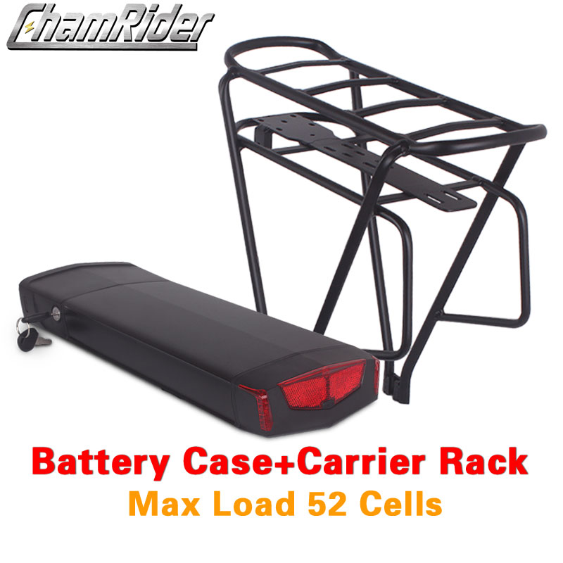48V ebike battery case 36V Electric bike battery box Reention Double Layer luggage rack 10S5P 13S4P RB-3