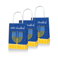 20pcs Hanukkah Party Gifts Bags Happy Hanukkah Candy Bags Chanukah Party Decorations Paper Gifts Packaging Bags