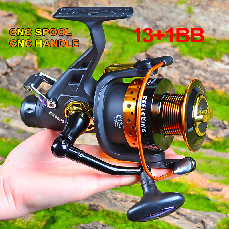 Large-Capacity Coil Metal Forged Fishing SpinningReel Max Drag 23KG 13+1BB Rod Long Distance Rod Machine Gear Goods For Fishing