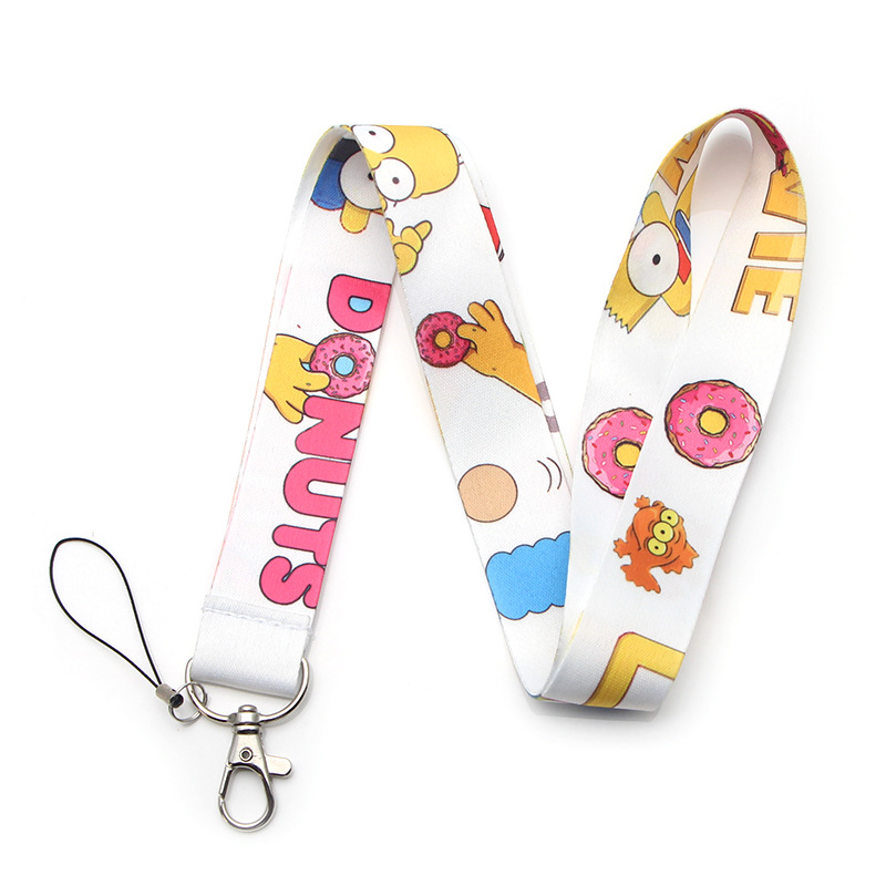 Cartoon Funny Keychain Lanyard For Keys ID Card Badge Holder Mobile Phone Straps Hang Rope Necklace Webbing Ribbon Accessories