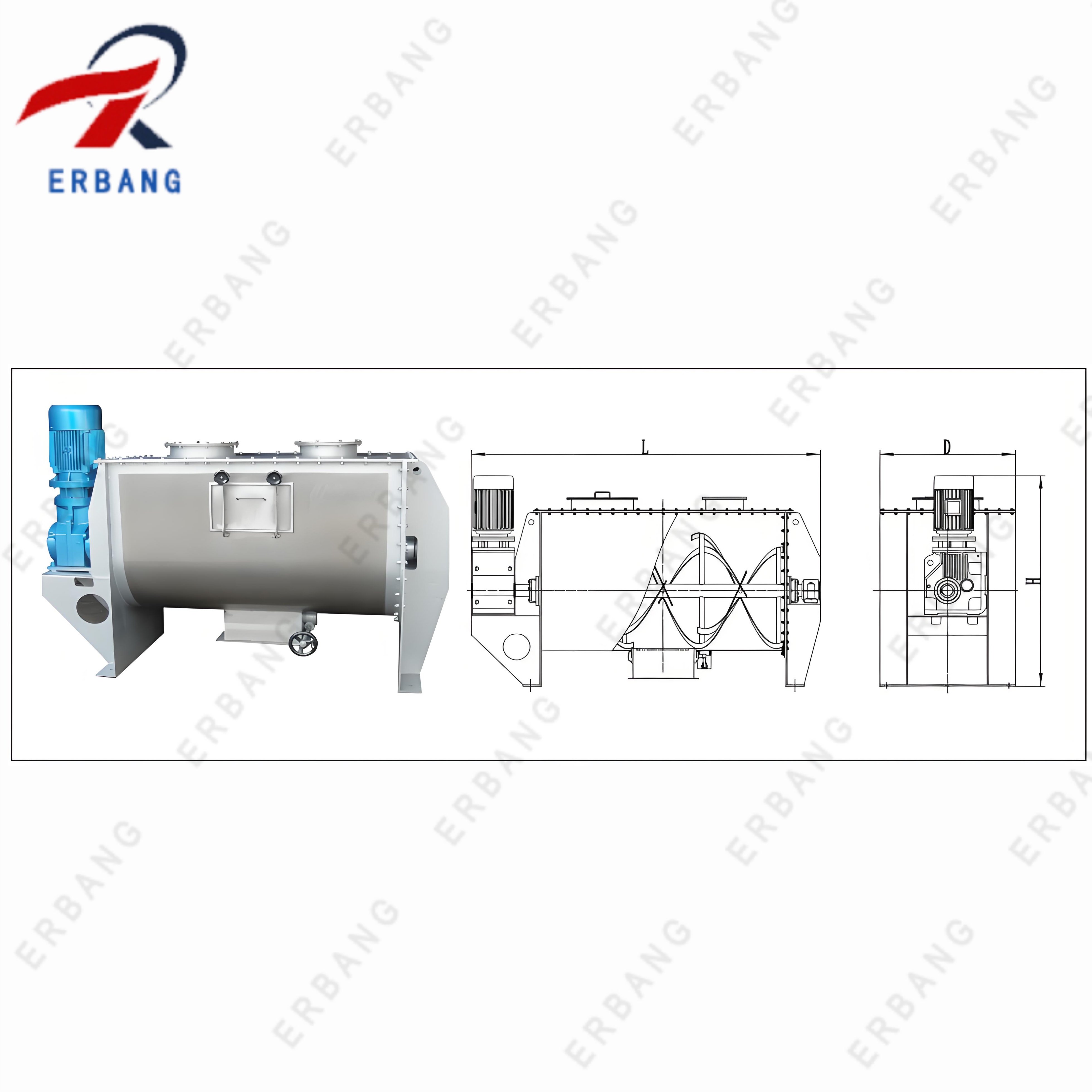 Model WLDH Series HorizontalRibbon Mixer (85)