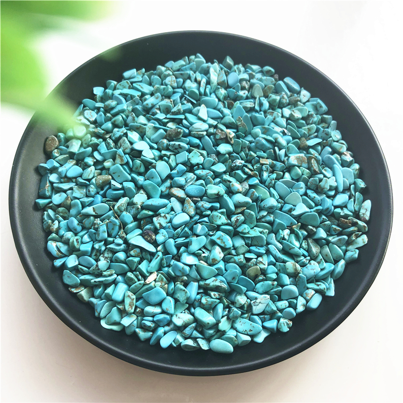 100g 3-6mm Green Turquoise Rock Polished Rough Stone Nugget Healing Aquarium Gravel Natural Stones and Minerals