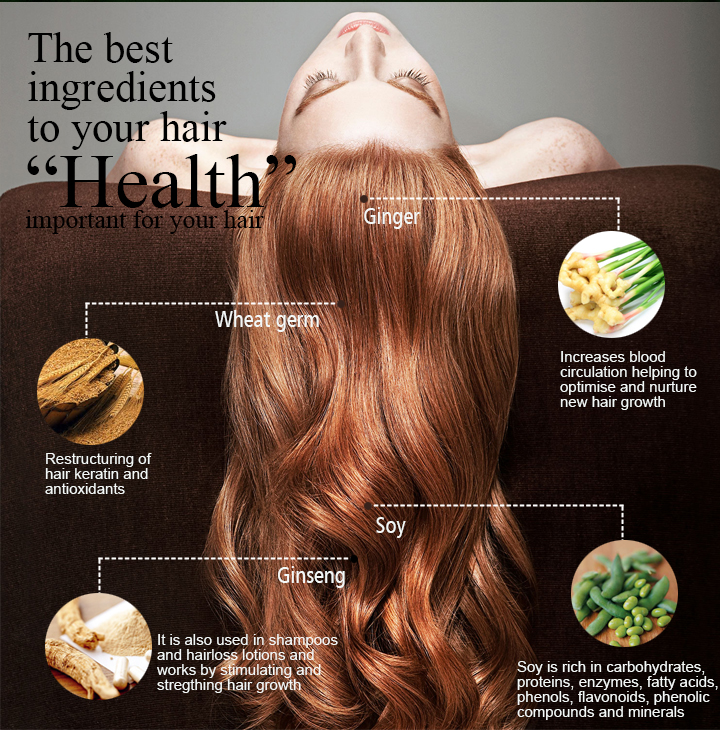 PURC Herbal Ginseng Hair Care Essence Treatment For Hair Loss Help Hair Regrowth Serum Repair Hair Root Thicken Shampoo