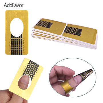 AddFavor 20Pc DIY False Nail Forms For Acrylic Tips Manicure Tool Gel Nail Art Extension Mold Nail Form Gel Kit Guide Stickers