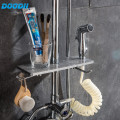 Bathroom Shelf Shower Storage Rack Holder Shampoo Bath Towel Tray Home Bathroom Shelves Single Tier Shower Head Holder Doodii