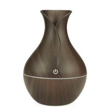 Electric Humidifier Aroma Oil Diffuser Ultrasonic Wood Grain Air Humidifier USB Mini Mist Maker LED Light for Home Office