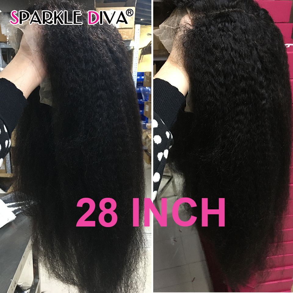 Kinky Straight T Part Lace Wig Human Hair Wigs Brazilain Remy Hair 150% Density 5 Inch Deep Part Lace Human Hair Wigs For Women