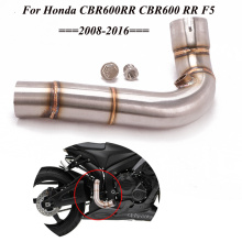 Motorcycle Exhaust System Escape Moto Modified Middle Link Pipe Tube Slip On For CBR600RR CBR600 RR F5 2008-2016 Years