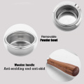 Stainless Steel Coffee Machine Bottomless Filter Holder filter italian Walnut Handle For Professional Accessory Wholesale