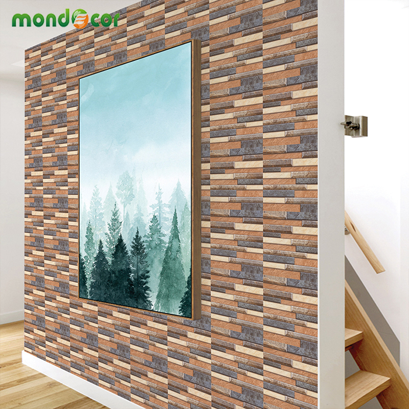 Waterproof 3D Brick Stone Wall Stickers Vinyl Self-Adhesive DIY Wallpapers Kitchen Living Room Background Bathroom Ceiling Tiles