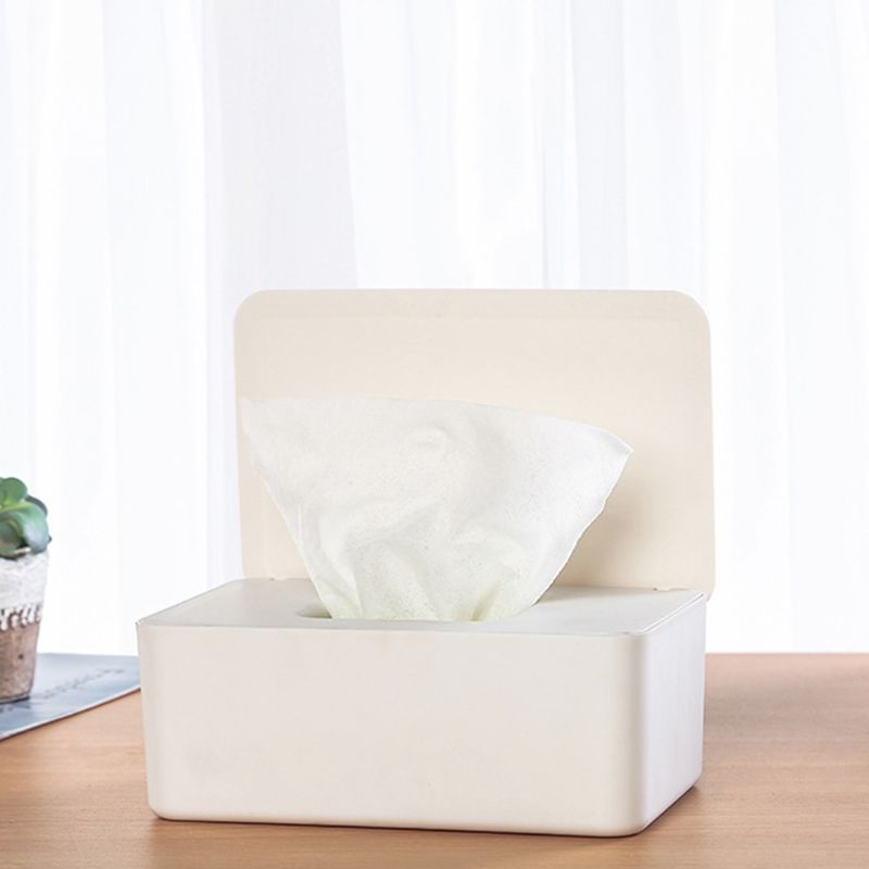 Wet Wipes Dispenser Holder Tissue Storage Box Case with Lid for Home Stores
