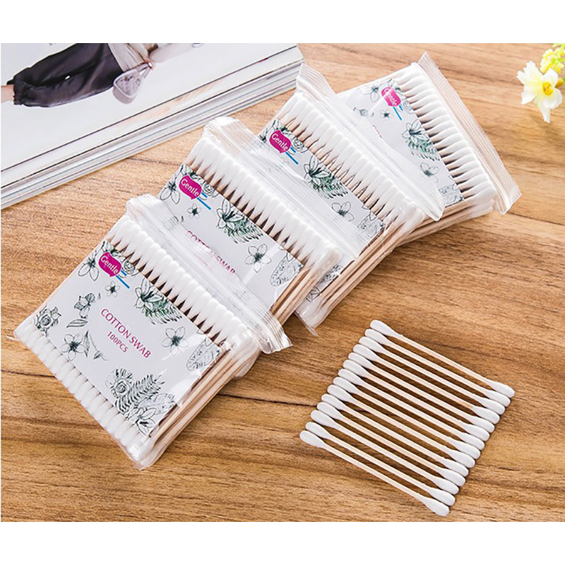 Useful 500pcs/Pack Double Head Cotton Swab Disposable Women Makeup Tool Eyeshaow Eyeliner Lips Cleaning Tool Dropshipping