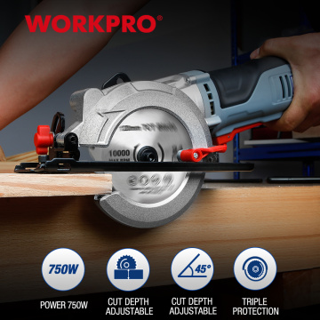 WORKPRO 750W Electric Mini Circular Saw Power Tools Multifunctional Electric Saw With TCT Blade and Diamond Blade Sawing Machine