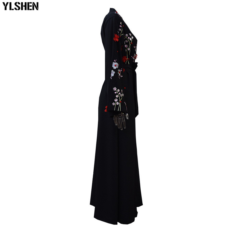 UAE Abaya Dubai Muslim Hijab Dress Kaftan Arab Islam Women Long Floral Kimono Cardigan Turkish Elbise Mubarak Islamic Clothing