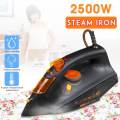 2500W 350ml Portable Steam Iron for Clothes Vertical 4 Level Electric Irons Self-Cleaning Home Travel Ironing Steamer Generator