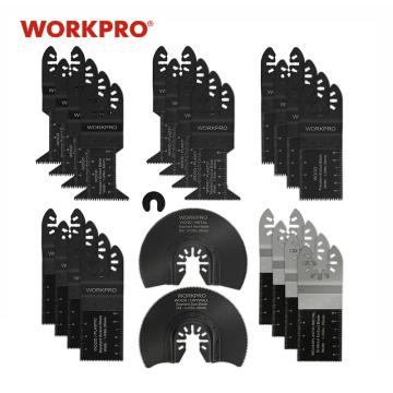 WORKPRO 22PC Saw Blades Multi Oscillating Tool Accessories for Metal/wood Quick Release Saw Blades Set CRV Blades