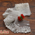 1yard white lace cotton embroidery lace french gauze lace ribbon fabric diy trims handmade clothing wedding sewing Accessories
