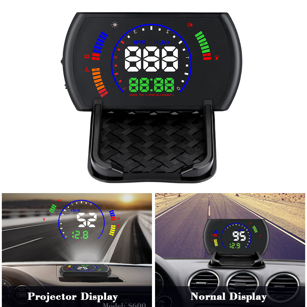 5.8'' OBD2 Car HUD Head Up Display Big Screen Automobile Trip On-board Computer OBDII Projector Fuel Consumption Car HUD Display