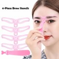 4pcs/set Eyebrow stencils Reusable Eyebrow Shaping tool Defining Template Eyebrow Stencils brow Grooming Card Makeup Tools