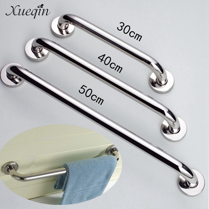 Xueqin Stainless Steel 30/40/50cm Bathroom Tub Toilet Handrail Grab Bar Shower Safety Support Handle Towel Rack