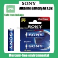 2pcs Original Sony LR6 1.5V AA Alkaline Battery For Electric toothbrush Toy Flashlight Mouse clock Dry Primary Battery