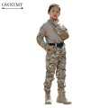 Kids Militar Tactical Combat Pants Army Military Uniform Trouser Children BDU Gear Paintball Multicam Cargo Pants with Knee Pads