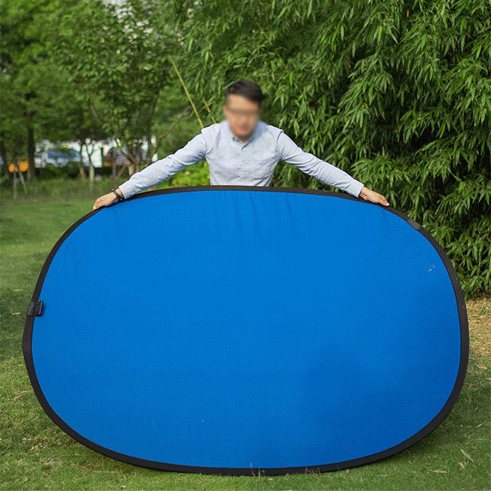 Backgrounds Collapsible Oval Reflector 2 In 1 Blue And Green Board For Photography Folding Backdrops Photo Studio Accessories