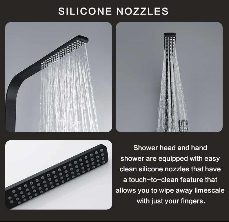 Modern Matte Black Shower System