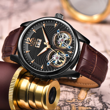 Watch Men 2020 LIGE New Dual Tourbillon Leather Mens Watches Top Brand Luxury Automatic Mechanical Clock Male Sport Wirstwatch