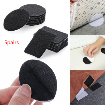 5 Pairs Double-sided Fixed Magic Sticky Self Adhesive Fastener Tape Non-slip Holder Hook Loop Tape Home Gadget Sewing Supplies