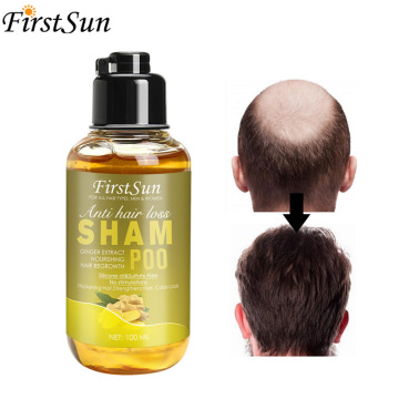 FirstSun Anti Hair Loss Shampoo Herbal Ginger Ginseng Extract Hair Shampoo Essence Treatment Hair Regrowth Thicken Hair Shampoo