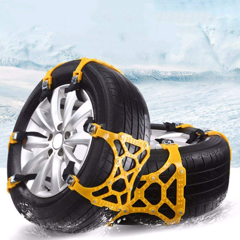 2PCS Universal Auto Anti-Skid Chain Resistant Anti-slip Car Winter Snow Chain TPU Skidproof Belt
