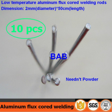 10 PCS 2mm*50cm Low temperature aluminum flux cored welding wire No need aluminum powder Instead of WE53 copper and aluminum rod