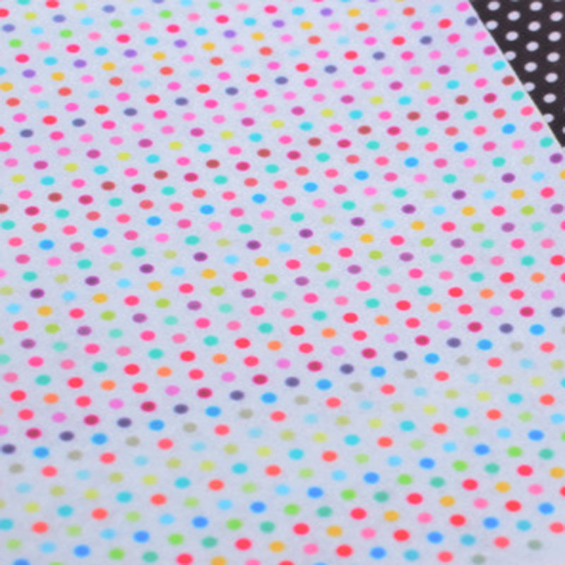 21 Candy Color 100% Polyester Polka Dot Printed Nonwoven Felt Fabric For DIY Sewing Handmade Felt