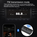 JaJaBor Bluetooth 5.0 Car Kit Wireless FM Transmitter Handsfree Car Music Playing 3.5mm Jack AUX Wireless Bluetooth Receiver