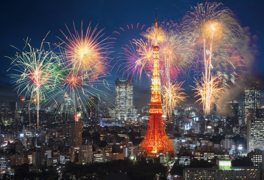 Laeacco Happy New Year Festivals Eiffel Tower Fireworks Firecracker Celebration Night Scenic Photo Background Photo Backdrops
