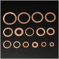 150 x Assorted Solid Copper Crush Washers Seal Flat Ring Fuel Hydraulic Fittings