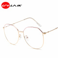 UVLAIK Woman Polygon Glasses Frame Brand Design Lovely Shape Metal Frames Filter Blue Light Female ultra working Eyewear