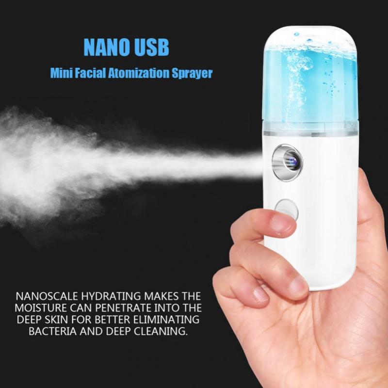 30ML Portable Facial Steamer Face Sprayer USB Nebulizer Nano Facial Steamer Humidifier Hydrating Women Beauty Skin Care Tools