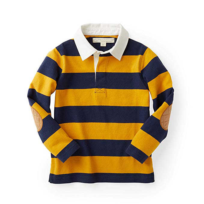Men's Long Sleeve Rugby Sports Polo Style