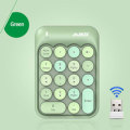 AK18 2.4G Colorful Key Wireless Number Keyboard,Portable Cute 18-Round Key Financial Numeric Keypad Keyboard for Laptop,Notebook