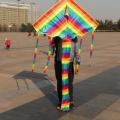 Large Colorful Rainbow Kite Long Tail Nylon Outdoor 30m Surf Kids Toys Flying Kid With Kite Kites Outdoor Line For Children I3E5