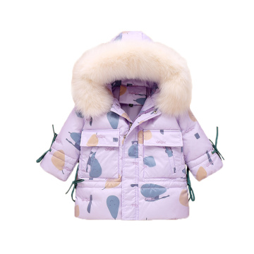 Baby Girls Winter Snowsuit Children's Down Jacket for Girls Warm Kids Baby Coat outwear Thicken cute Baby girl clothes 2-8 Years