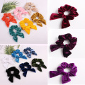 Bow Streamers Hair Ring Fashion Ribbon Girl Hair Bands Scrunchies Horsetail Tie Solid Headwear Hair Accessories