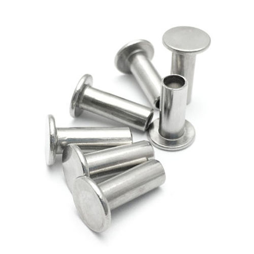 30pcs M2 Flat head Semi-tubular rivet Flats round heads Hollow Stainless steel 304 rivets 4mm-16mm Length