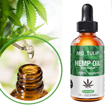 MO TULIP Hemp Oil Extract for Pain & Stress Relief 2000mg Organic Hemp Essential Oil Natural Hemp Drops Help Sleep Skin and Hair